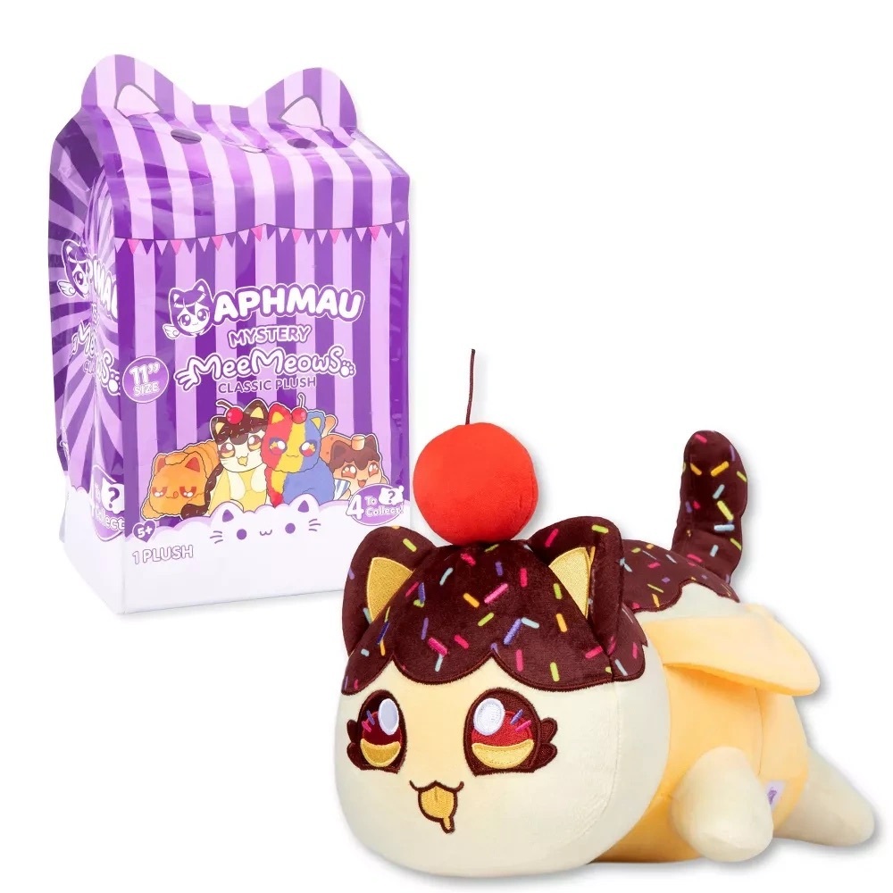 Aphmau MeeMeows Carnival Treats 11” Plush Chocolate Dipped Banana Cat Rare